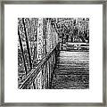 Saucon Creek Bridge - Bw Framed Print