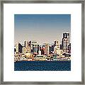 Seattle Cityscape Panorama Framed Print