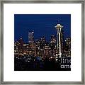 Seattle In The Evening Framed Print