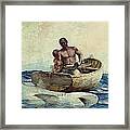 Shark Fishing Framed Print