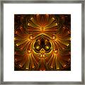 Shattered Five Leaf Clover Abstract Framed Print