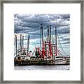 Shrimp Boat Dock Framed Print