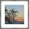 Silhouette At Sunset Framed Print