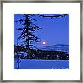 Silver-blue Moon Framed Print