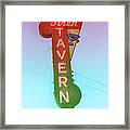 Siren Tavern Retro Sign Framed Print