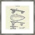 Skateboard Coaster Car 1948 Patent Art Framed Print