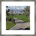 Snow Capped Mountains In The Desert Framed Print