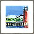 South Haven Lighthouse Framed Print