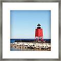 South Pier Lighthouse Framed Print