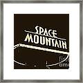 Space Mountain Sign Magic Kingdom Walt Disney World Prints Rustic Framed Print