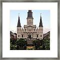 St Louis Cathedral On Jackson Square In The French Quarter New Orleans Framed Print