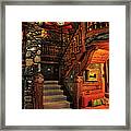 Stairway In Gillette Castle Connecticut Framed Print