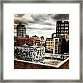 Storm Clouds And Graffiti Looking Out Framed Print