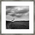 Storm Clouds Gather Over Church Framed Print
