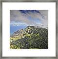 Stunning Panorama Of The Napali Coast In Kauaii Framed Print