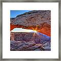 Sunrise At Mesa Arch Framed Print