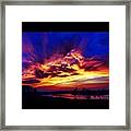 #sunset #amazing #blue #vibrant #vivid Framed Print