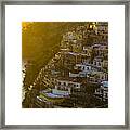 Sunset At Positano Framed Print