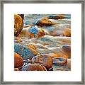 Sunset Boulders Framed Print