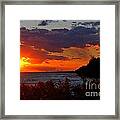 Sunset By The Beach Framed Print