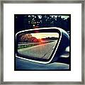 #sunset #car #cars Framed Print