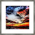 Sunset In Tucson Arizona Framed Print