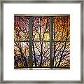 Sunset Into The Night Bay Window View Framed Print