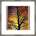 Sunset Into The Night Window View 4 Framed Print