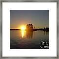 Sunset Juggler Lake Island Framed Print