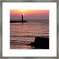 Sunset On Lake Erie Framed Print