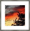 Sunset On Mountain Road Framed Print