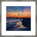 Sunset On The Beach Framed Print