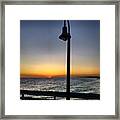 Sunset On The Pier. #sanclemente #pier Framed Print