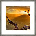 Sunset Over The Valley Framed Print