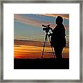 Sunset Videographer Framed Print