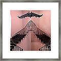 Surreal Fantasy Gothic Gargoyle Over Staircase Framed Print