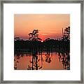 Swamp Sunset Framed Print