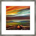 Swan At Sunset Framed Print