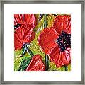 Tall Red Poppies Framed Print