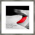 Taste Haiku Framed Print