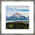 Teton June Panorama Framed Print