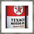 Texaco Oil Can Framed Print