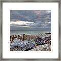 The Beach Rocks Framed Print