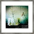 The Bride Takes A Moment Framed Print