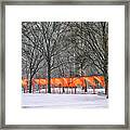 The Gates In A Blizzard 3 Framed Print