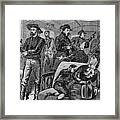 The James Brothers Robbing A Missouri Framed Print