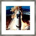 The Launch Of A Space Rocket Framed Print