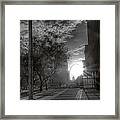 The Lone Man Is An Urban Nomad Framed Print