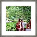 The Red Wood Bridge Framed Print