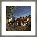 The Train Is Here Framed Print